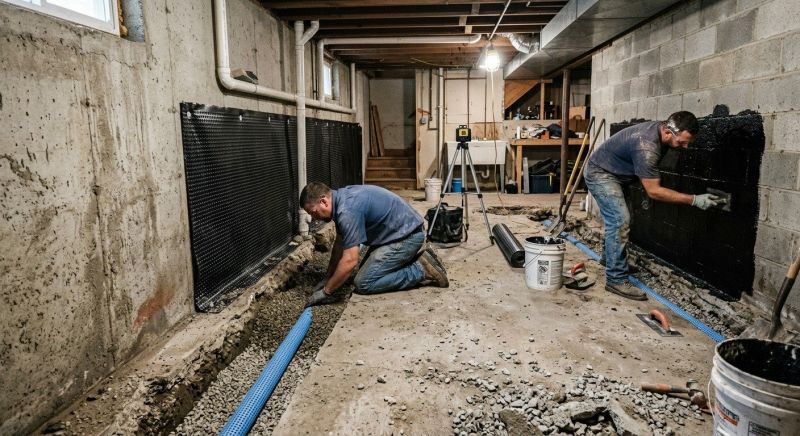 Basement Seepage Repair in Fredericksburg, VA