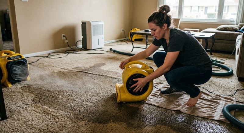 Wet Carpet Restoration in Mesa, AZ